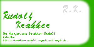 rudolf krakker business card